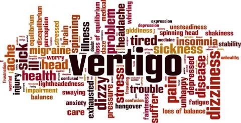 Vertigo word cloud Stock Illustration