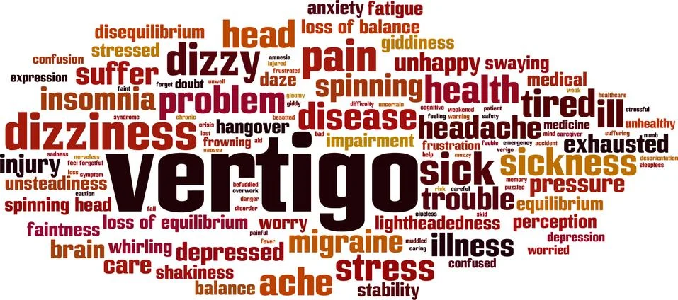 Vertigo word cloud Stock-Illustration