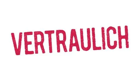 Vertraulich red ink stamp Stock Illustration