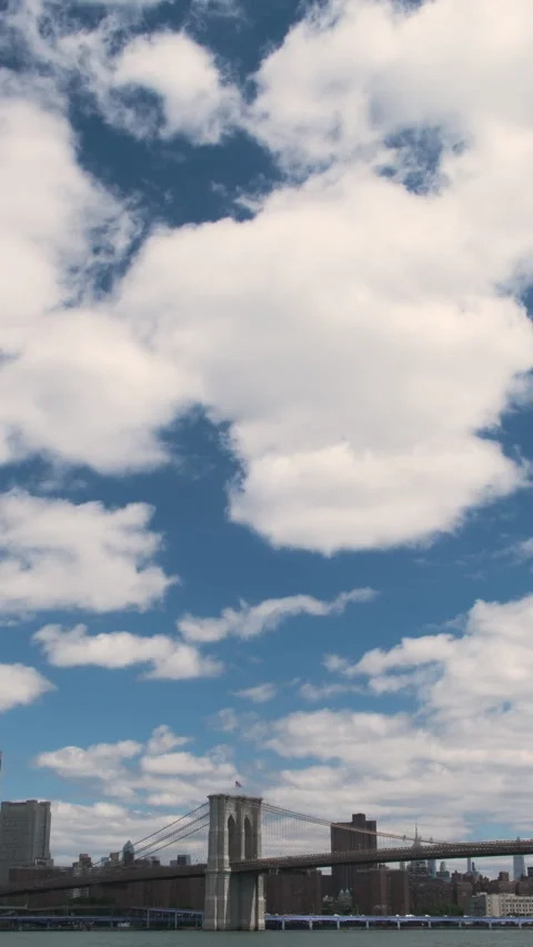 Verttical Brooklyn Bridge Stock Footage 287200756