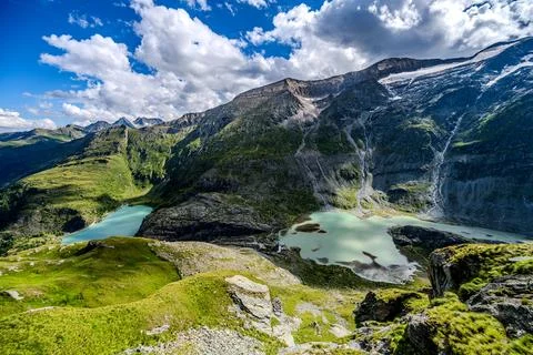 An very amazing view from the Groglockner Stock Photos