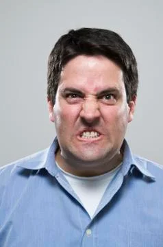 A very angry man Stock Photos