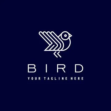 Very attractive bird shape design for a logo. Stock Illustration