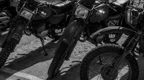 A very beautiful and at the same time old Hercules motorcycle Stock Photos