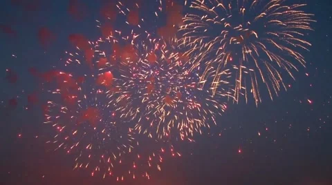 Very beautiful fireworks Stock Footage 66533322