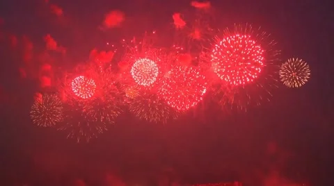 Very beautiful fireworks Stock Footage