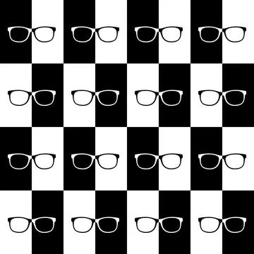 Very beautiful glasses seamless pattern design for decorating website backgro Stock Illustration