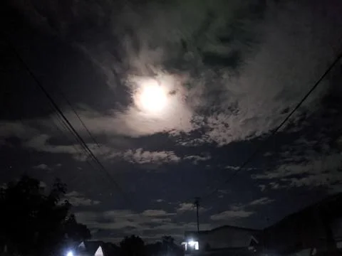 A VERY BEAUTIFUL MOON Stock Photos