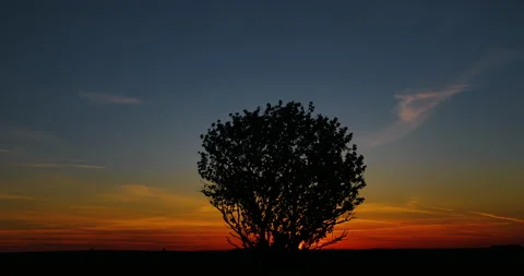 Very beautiful sunset, the sun is setting over the horizon. Stock Footage 153880203