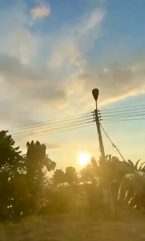Very beautiful sunset view Stock Footage 203934116