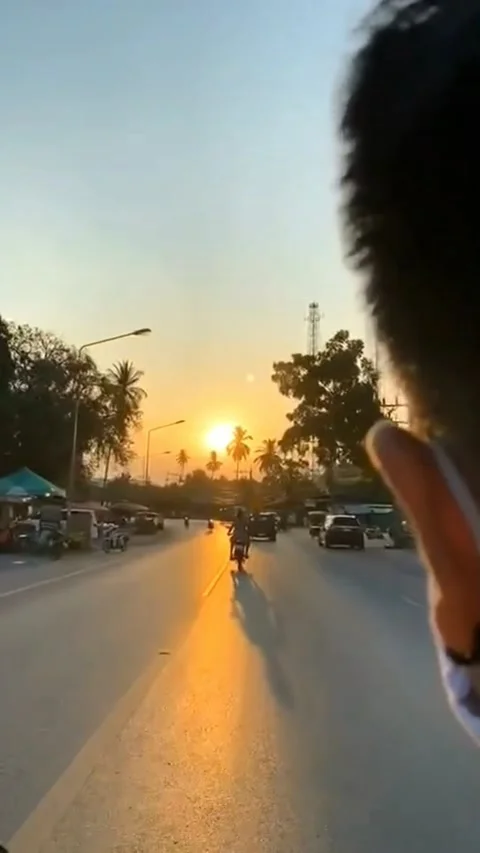 Very beautiful sunset view Stock Footage 203934262