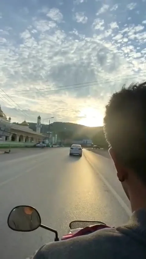 Very beautiful sunset view Stock Footage 203934473