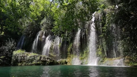 This is a very beautiful waterfall Video stock 218463928