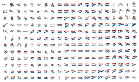 Very big collection of vector flags of the Netherlands Stock Illustration