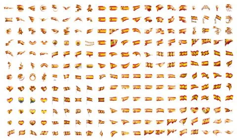 Very big collection of vector flags of the Spain 스톡 일러스트
