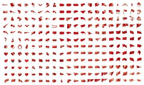 Very big collection of vector flags of the Morocco Illustrazione stock