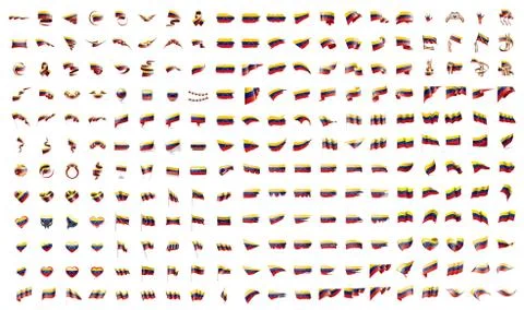 Very big collection of vector flags of the Venezuela Stock Illustration