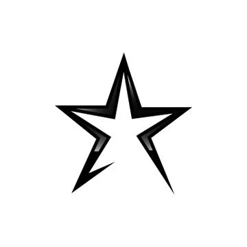 Very black star logo vector icon concept illustration EPS 10 Stock Illustration