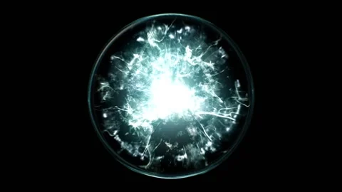 Very bright explosion within a crystal ball 스톡 동영상 198648769