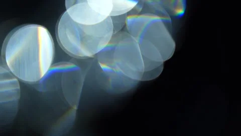 Very bright white bokeh. Matte and glossy bokeh from a close-up on the left side Stock Footage 315541123