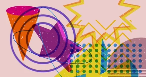 Very busy risograph background video Stock Footage 281811346