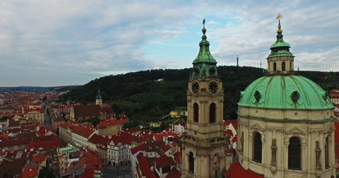 Very close fly over of the dome and the chapel at St. Michael's Cathedral. Stock Footage 61077258