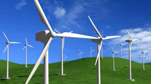 Very close to wind turbines Video stock 8835516
