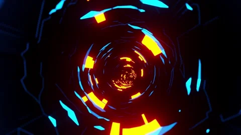 Very colorful animation of circular object in the dark. Infinitely looped a.. Stock Footage 251525353