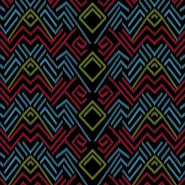 A very colorful pattern with a black background Stock Illustration
