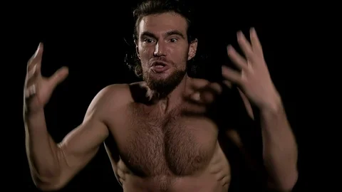 Very fit man doing warm up. Video stock 92197270