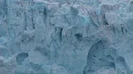 Very Good Shot Of A Glacier Calving Into An Icy Bay Suggesting Global Warming. Stock Footage