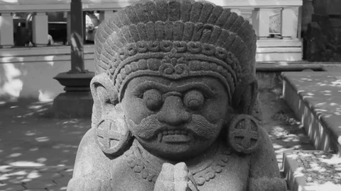A very handsome Buddha statue Stock Footage 121844313