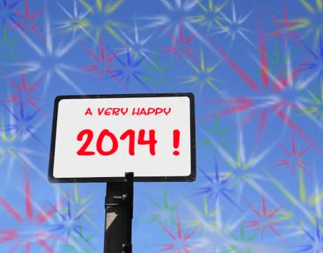 A very happy 2014 Stock Illustration