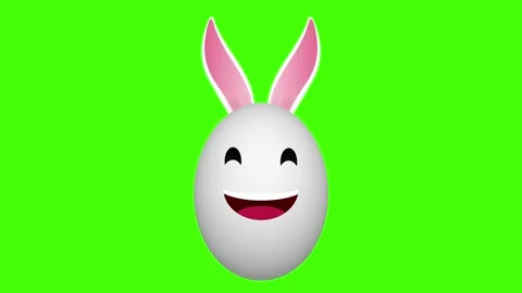 Very happy bunny egg for easter holiday concept Stock Footage 306079320