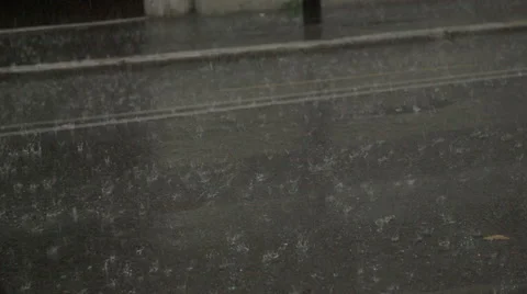 Very heavy rain - slow motion Stock Footage 40106878