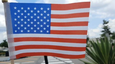 Very high quality small waving flag of USA. Stock Footage 278617333