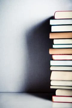 Very high stack of books Stock Photos