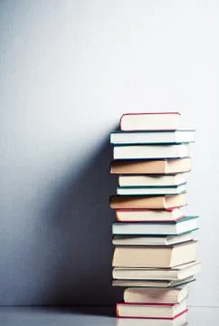 Very high stack of books Stock Photos