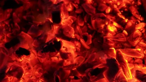 Very hot coals Stock Footage 161679677