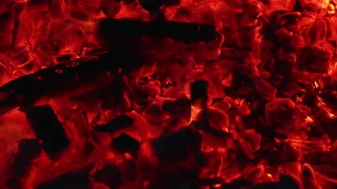 Very hot coals Stock Footage 161679679