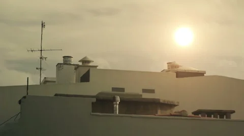 Very Hot Rooftop . FULL HD Stock Footage