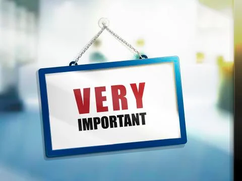 Very important text sign Stock Illustration