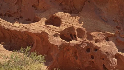 Very interesting and graphical sandstone rocks at Capitol Reef National Park Stock-Footage 209147374