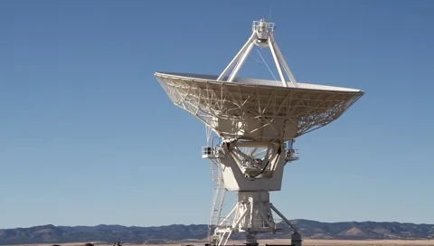 Very Large Array Dish Calibrating Stock Footage 1079851