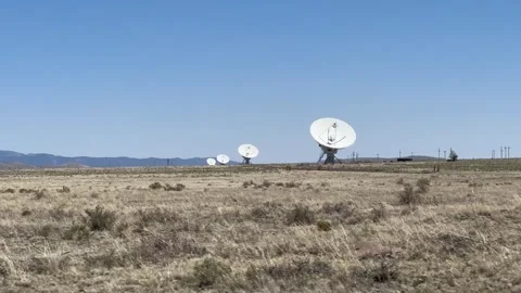 Very Large Array New Mexico, National Radio Astronomy Observatory near Socorro Vídeo Stock 324917581