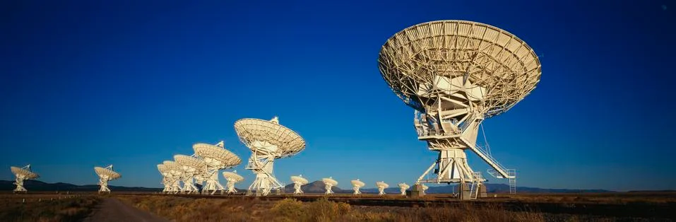This is the Very Large Array or VLA at the National Radio Astronomy Observatory. Foto stock