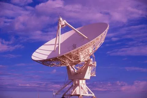 This is the Very Large Array or VLA at the National Radio Astronomy Observatory. Stock Photos