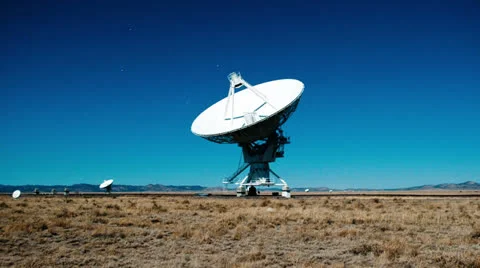 Very Large Array Radio Observatories - Time Lapse - 4k Stock Footage 22845637