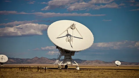 Very Large Array Radio Observatories - Time Lapse - 4k Stock Footage 32785885