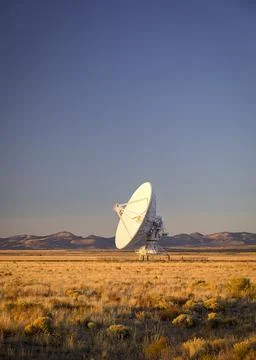 Very Large Array satellite dish in New Mexico Stock Photos